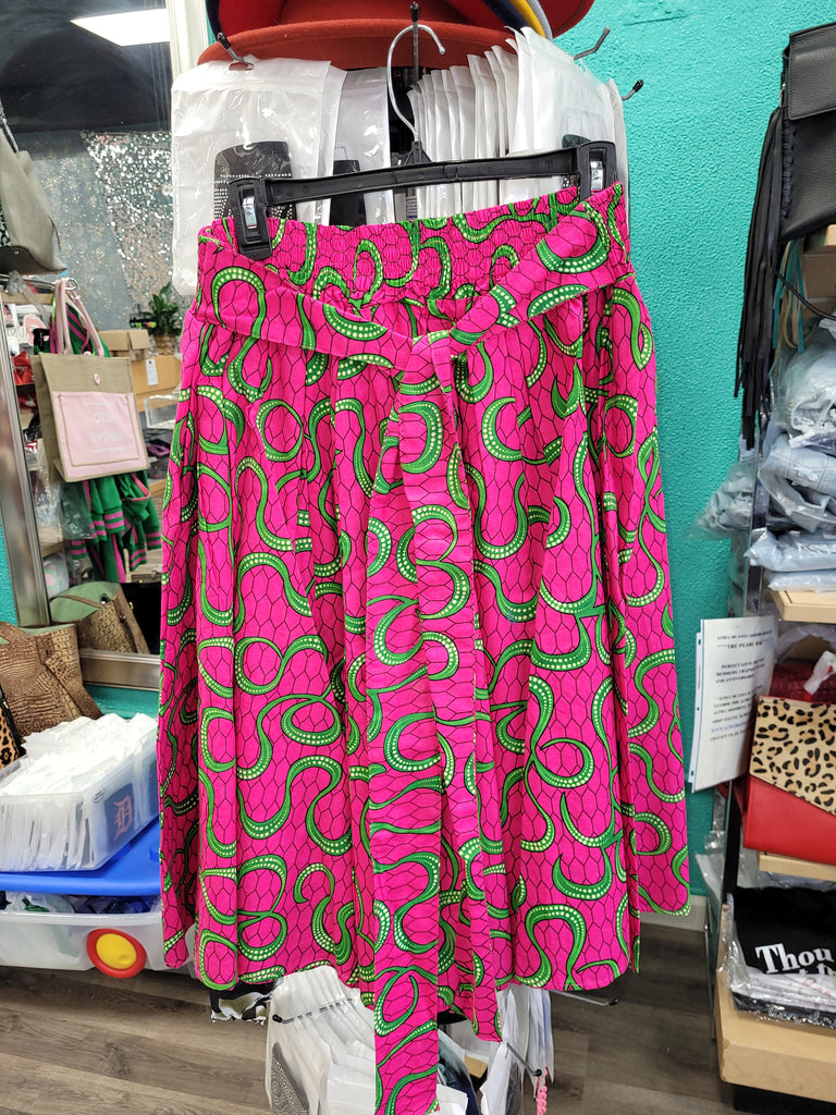 Pink and Green African Print Skirt Flair 4 Five @ Tauntus Pink and Green African Print Skirt Flair 4 Five @ Tauntus