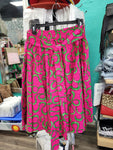 Pink and Green African Print Skirt