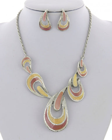 Summer Breeze in Yellow and Taupe Necklace