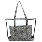 Leopard See Thru 2-in-1 Shopper - Black