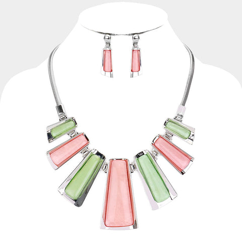 Pink and Green Necklace