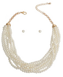 Cream Pearl Twist Necklace
