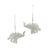 Filigree Elephant Drop Earrings
